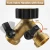 Import High quality adjustable brass garden hose Splitter tap connector 2 Way Y Valve Garden Hose Connector from China
