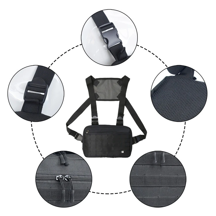 High Quality Backpack Tactical Tool  Chest Vest Bag with Adjustable Straps