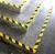 Import High quality black and yellow reflective electrical floor underground warning tape from China