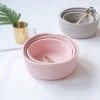 High quality Circle Shape Brown Cotton Rope Woven Storage Basket