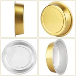 High Quality Disposable  Mini Tart Pans with Lids, 8 Oz Golden Aluminum Pie Pan Tin Tart Pans Round Oven Bakin