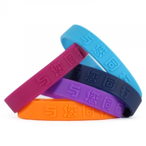 High Quality Embossed Silicone Wristband Silicone Bracelets Silicone Wristband