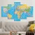 Import High Quality Home Decoration 5pcs printed Canvas Wall Art new design about word map Oil Paintings from China