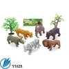 High Quality Lovely Zoo Toy 8 Pcs Wild Mini Animal Figures Set