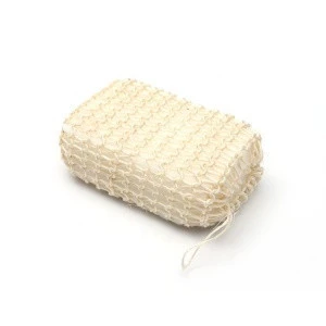 High quality natural eco friendly soft body shower Sisal brush hemp loofah soap bag Foam bath sponge