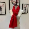 High quality plain red autumn and winter pure wool scarf