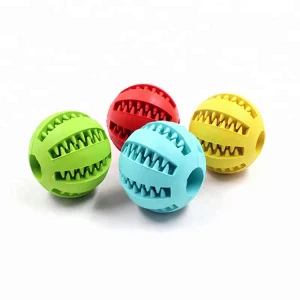 High quality rubber pet cleaning ball toy ball high quality unfilled chewing molar soft training ball rubber dog toy