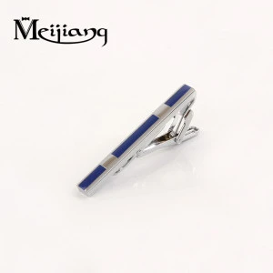 High quality silver fancy design custom funny business mens pin neck tie clip