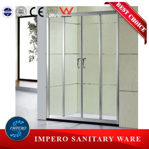 Hinge door shower screen with Aluminium or 304 Stainless Steel
