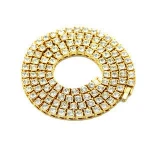 Hiphop Jewelry Iced out Alloy Pave Crystal Chain Jewelry Gold Plated Wholesale For Mens