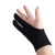 Import Hisen 1PC Black Free Size Artist Drawing Glove For Any Graphics Drawing 2 Finger Anti-fouling,both For Right And Left Hand from China