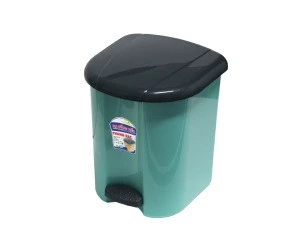 Home appliance plastic waste bin plastic trash storage bin with lid and pedal I0416