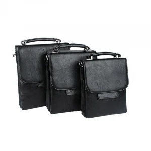 Hot Design Luxury Over Shoulder Office Bag Pu Leather Large Unisex Laptop 14 inch Briefcase Crossbody Handbag Logo Manufacture