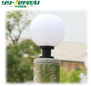 Hot Products New Ball Type Multiple Functional White LED Solar Pillar Light Outdoor  for Post Garden Gate Light