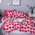 Import Hot sale 100% polyester bedding set with small heart printing from China