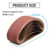 Hot Sale Aluminum Oxide 3X21Inch With 12Pcs Package Abrasive Sanding Belt For Belt Sander