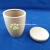 Import Hot sale ceramic pet urn casket with cover with hand paint paw mark for pet ashes from China