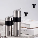 Hot sale Design Popular Stainless Coffee Maker Washable Ceramic Core Steel Manual Coffee Grinder with Silicone Coffee beegrinder