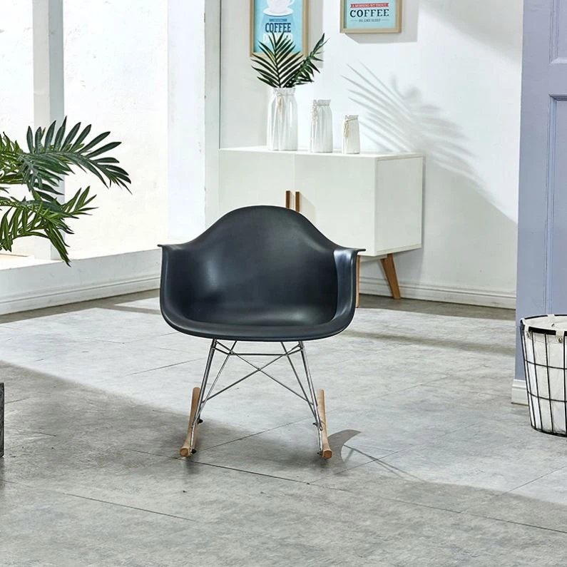hot sale inexpensive comfort home PP plastic relax floor design modern leisure rocking living room chair