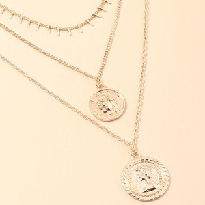 Hot Sale Jewelry Fashion Coin Multi-layer Necklace Street Style Necklace Wholesale
