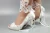 Import Hot sale top quality white color satin and lace women high heels bridal wedding shoes  MWSB1 from China