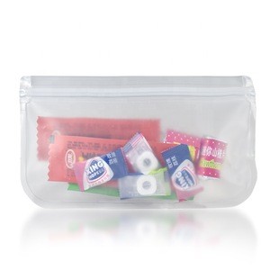 Hot Sale Waterproof Silicone Snack Food Packaging Bag Custom Reusable Folding PEVA Food Freezer Bags For Food Peva