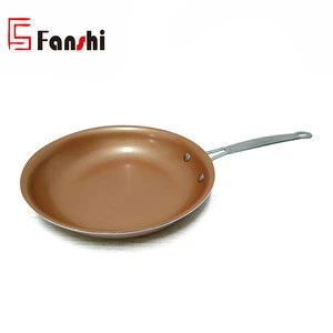 Hot Sell 20/22/24/26/28/29cm Aluminum Non-stick Copper Color Frying Pan with Ceramic Coating Cookware Skillet