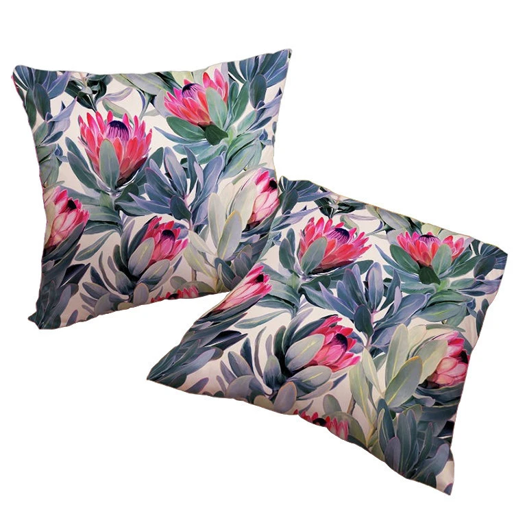 HOT SELL Custom made sublimation digital printed decorative throw pillow case custom pillowcase