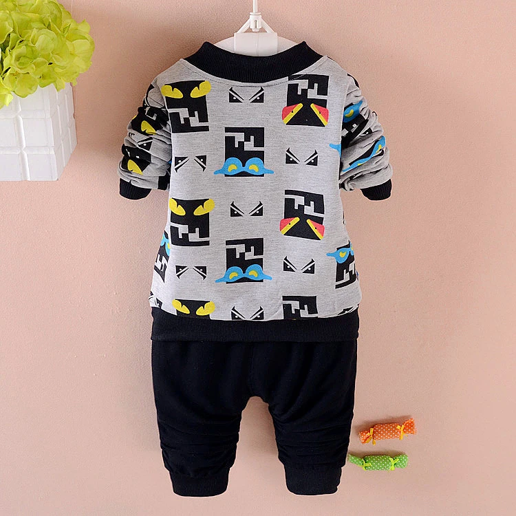 Hot selling 1-4 years cotton 3pcs Spring Fall children baby boys kids clothes set