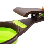Hot selling Pet Measuring Scoop Folding Cup Feeder Bag Sealing Clip Collapsible Pet Bowl Dog Cat Feeding Spoon