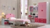 Hot selling pink high gloss children furniture bedroom set model 6315