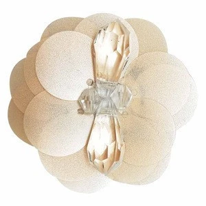 hot selling sequin pearl center bead flower /beaded sequin flower on garment accessories