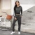Import hot Wholesale Customize logo training &amp; jogging wear New women&#x27;s Velvet two piece fitness running casual sportswear two piece tracksuit women from China
