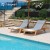 Hotel Aluminum Outdoor Furniture Teak Chaise Lounge with High Quality