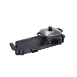 Hotpot Cooker Japanese Portable Multifunctional Tow-in-one Bbq Gril Electric Cast Iron Skillet Divided Frying Pan
