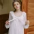 Import HSZ  New Feeling Sleepwear for Girls royal court Type cotton knit  NightGown with Elegant Lace Decoration from China