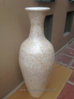 HT6067 Vietnam bamboo mother of pearl floor vase- http://lacquerhomevn.com/