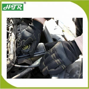 HTR anti vibration synthetic leather mechanic safety work gloves