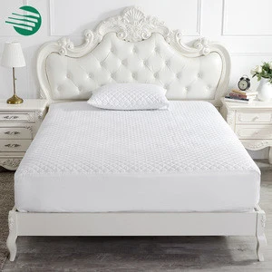 Hypoallergenic Fitted bed Skirt washable Bamboo Charcoal Mattress Pad