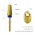 Import HYTOOS 5 in 1 Gold Carbide Nail Drill Bit Tapered Milling Cutter for Manicure Remove Gel Acylics Tool Nails Drill Accessories from China