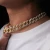 Import Iced Out Bling Rhinestone Golden Finish Miami Cuban Link Chain Necklace Mens Hip hop Necklace Jewelry from China