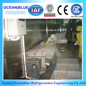 Industrial IQF Tunnel Blast Freezer for Frozen Fish