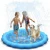 Import inflatable baby water play mat outdoor games water mat toys water fountain play mat from China