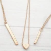 Inspire stainless steel jewelry fashion personalized bar necklace minimalist blank jewelry for engraving