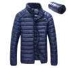 Insulated light foldable down jacket for men