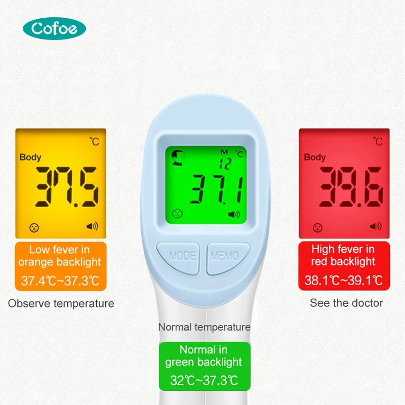 Ir No Touch Smart Touchless Digital No Contact Forehead Infrarojo Medical Infared Baby Thermometer Gift