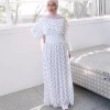 Islamic Clothing Muslim Dress Muslim Ladies New Model Dresses Women Polka Dot Turtle Neck Dress