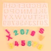 J212  Jewelry Pendant Silicone Resin Molds Personalized Keychain Letter Number Alphabet DIY Silicon Casting Mold