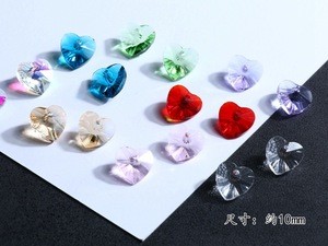 j3993 crystal Beads heart shape cheap glass Loose Beads diy jewelry beads