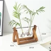 Japanese Style Test Tube Vase Holder 1hole Test Tube Rack with Flowers Test Tube Shelf for Decoration Walnut Wood Custom OEM Pcs